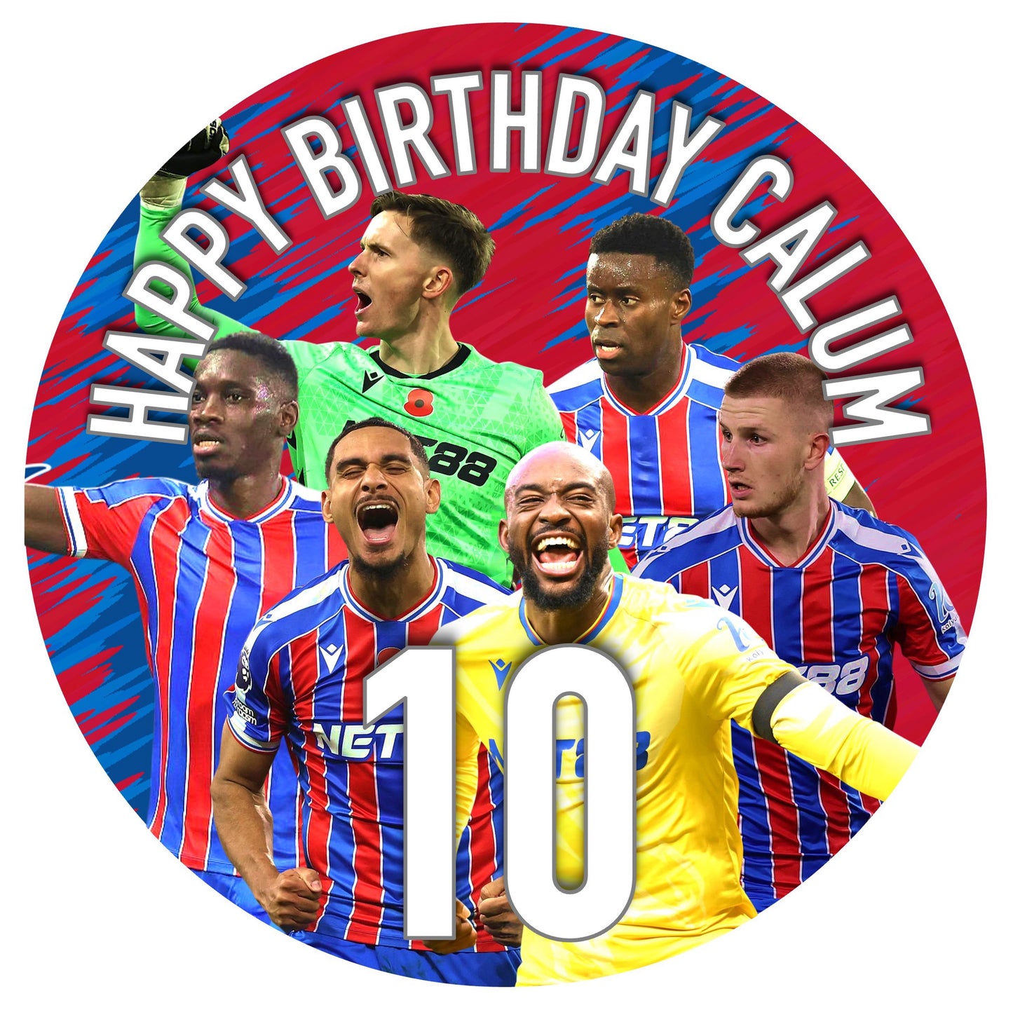 Crystal Football 7.5 Inch Football Cake Topper Palace Icing Sheet Wafer Card