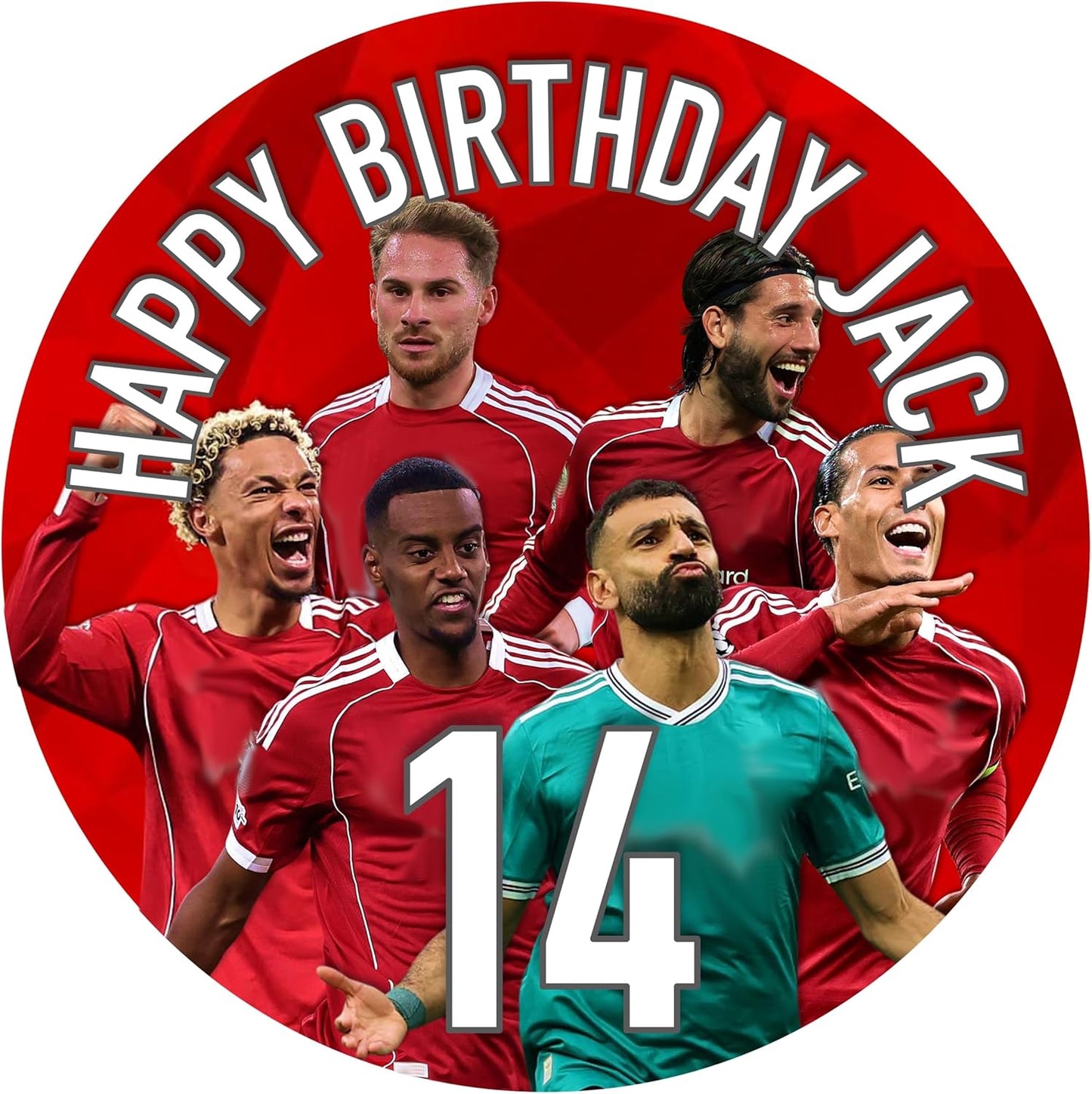 Liverpool Red 7.5 Inch Football Cake Topper (Copy)