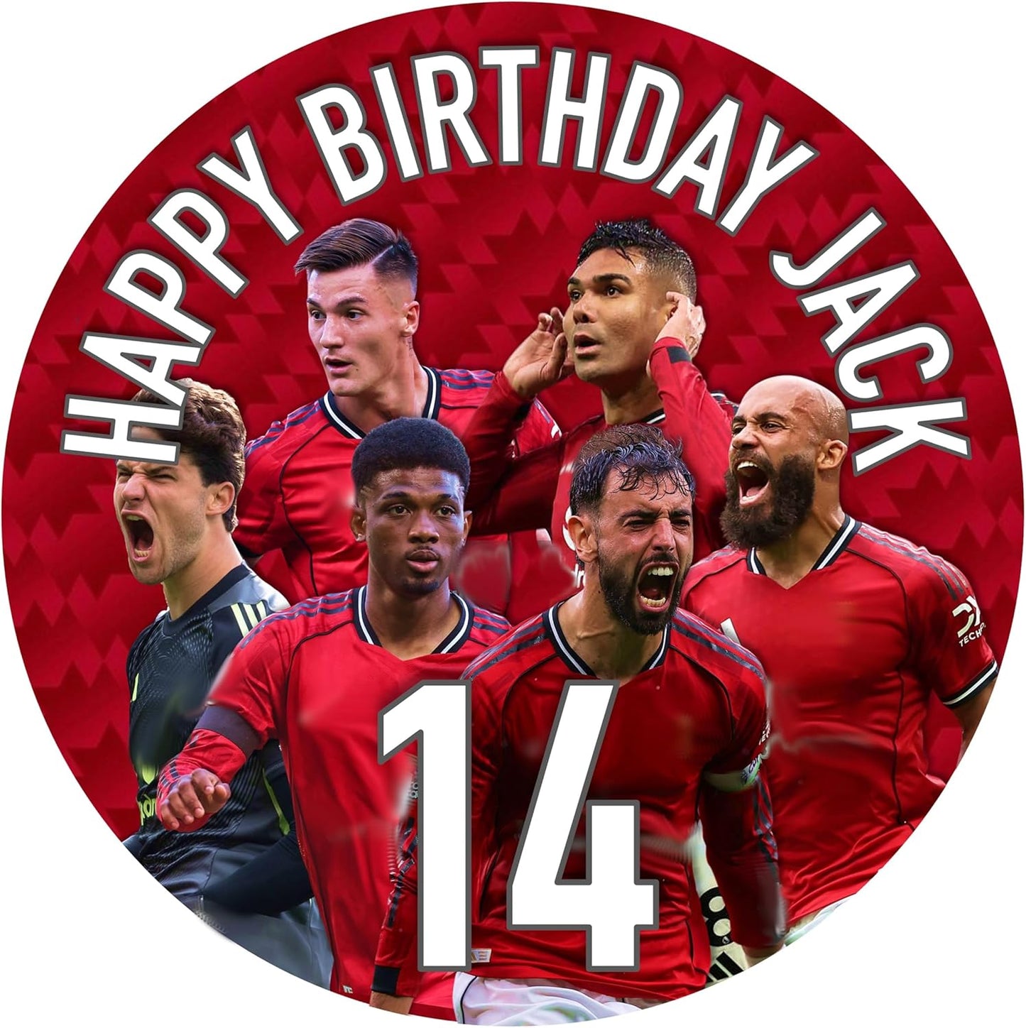 Manchester Red 7.5 Inch Football Cake Topper