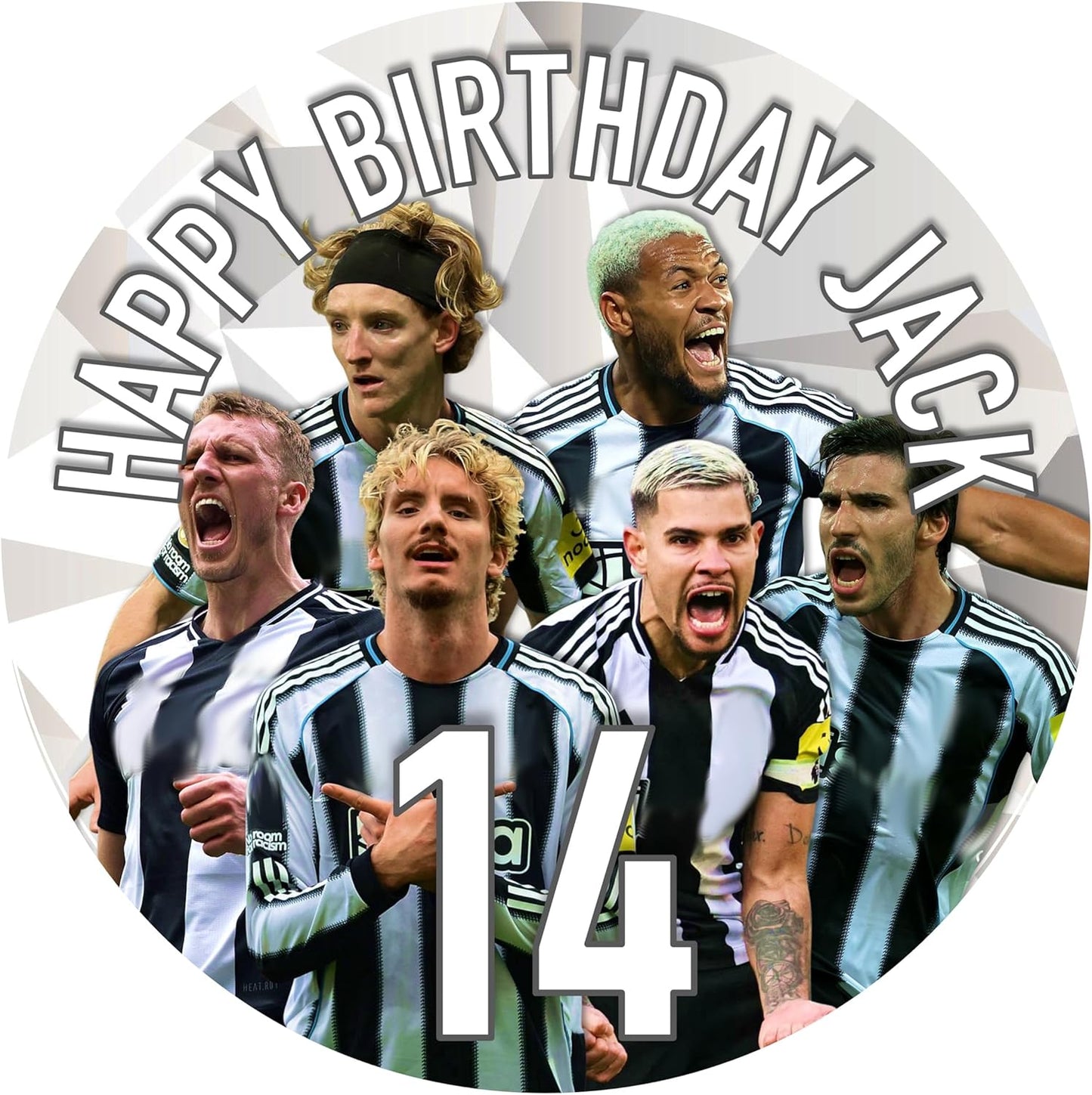 Newcastle 7.5 Inch Football Cake Topper