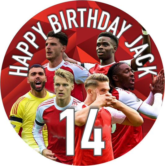 London Red 7.5 Inch Football Cake Topper