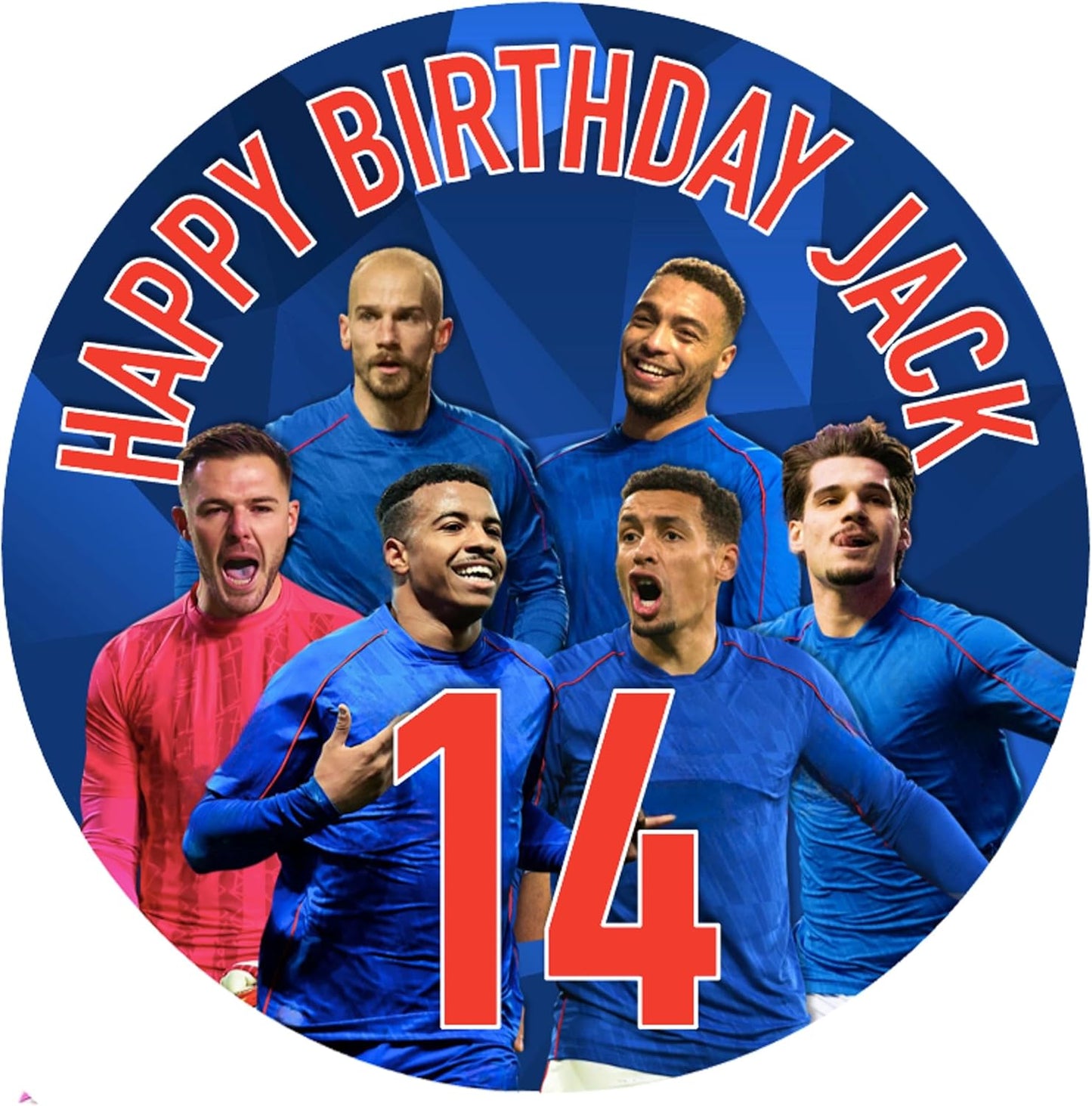 Rangers 7.5 Inch Football Cake Topper