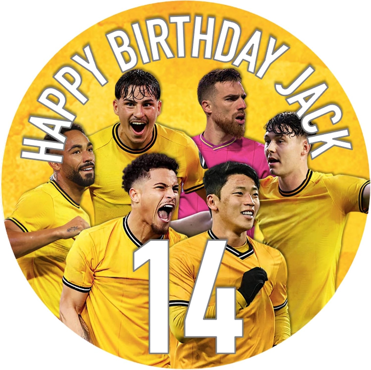 Wolves 7.5 Inch Football Cake Topper